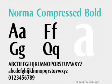 Norma Compressed Bold Version 2.00, build 3, s3图片样张