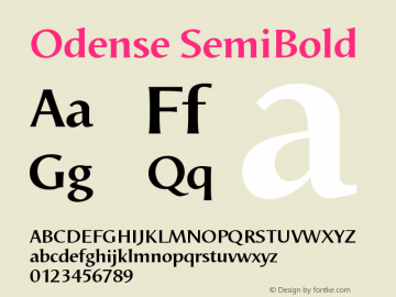 Odense SemiBold Version 1.00图片样张