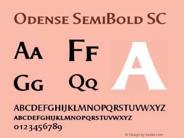 Odense SemiBold SC Version 1.00图片样张