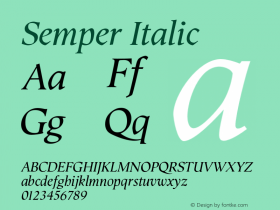 Semper Italic Version 1.00图片样张