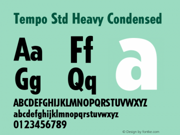 Tempo Std Heavy Condensed Version 3.00 Build 1000图片样张