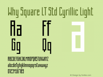 WhySquareLTStd-CyrLight Version 1.200;PS 001.002;hotconv 1.0.38图片样张