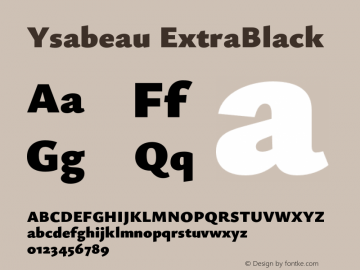 Ysabeau ExtraBlack Version 2.000;Glyphs 3.2 (3176)图片样张