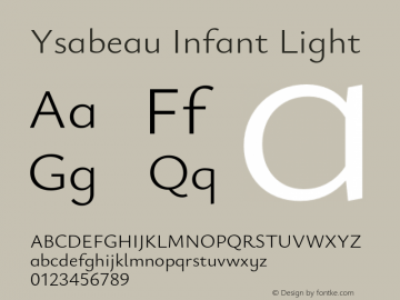 Ysabeau Infant Light Version 2.000;Glyphs 3.2 (3176)图片样张