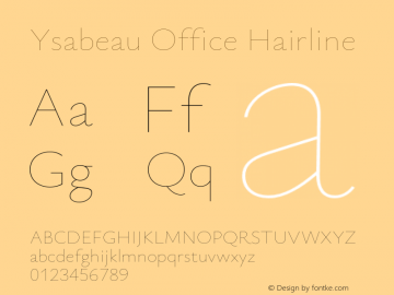 Ysabeau Office Hairline Version 2.000;Glyphs 3.2 (3176)图片样张