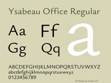 Ysabeau Office Regular Version 2.000;Glyphs 3.2 (3176)图片样张