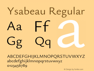 Ysabeau Regular Version 2.000;Glyphs 3.2 (3176)图片样张