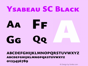 Ysabeau SC Black Version 2.000;Glyphs 3.2 (3176)图片样张