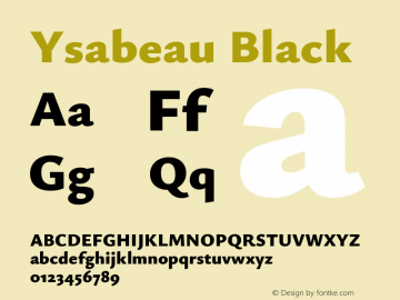 Ysabeau Black Version 2.000图片样张
