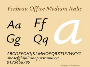 Ysabeau Office Medium Italic Version 2.000图片样张