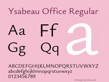 Ysabeau Office Regular Version 2.000图片样张