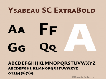 Ysabeau SC ExtraBold Version 2.000图片样张