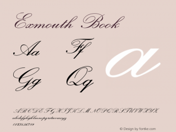 Exmouth Book Version Macromedia Fontograp图片样张