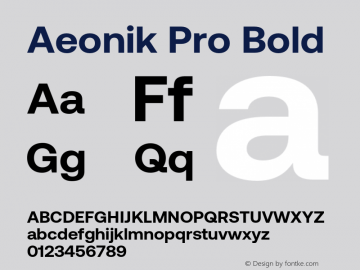 Aeonik Pro Bold Version 1.002;hotconv 1.0.109;makeotfexe 2.5.65596图片样张