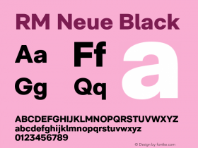 RM Neue Black Version 2.001;Glyphs 3.1.1 (3148)图片样张