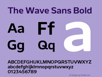 The Wave Sans Bold Version 1.000图片样张
