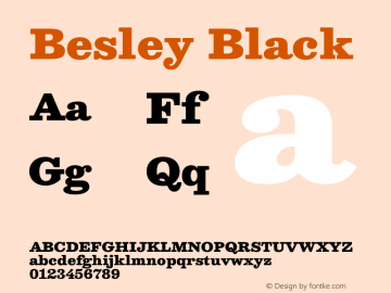 Besley Black Version 4.000图片样张