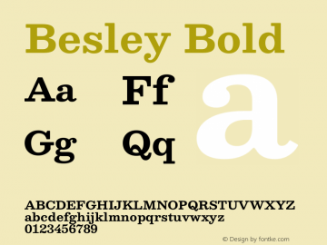Besley Bold Version 4.000图片样张