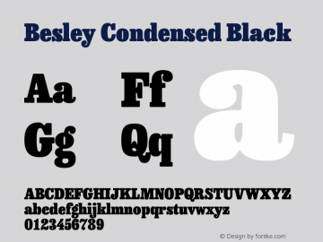 Besley Condensed Black Version 4.000图片样张