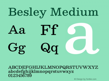 Besley Medium Version 4.000图片样张