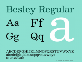 Besley Regular Version 4.000图片样张