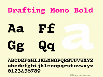 Drafting Mono Bold Version 1.100图片样张