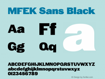 MFEK Sans Black Version 0.001; ttfautohint (v1.8.4.7-5d5b)图片样张