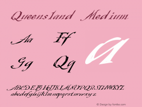 Queensland Medium Version 001.000 Font Sample