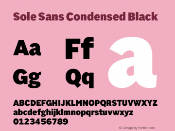 Sole Sans Condensed Black Version 1.10图片样张