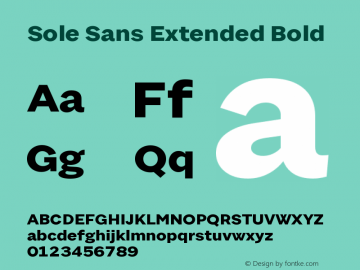 Sole Sans Extended Bold Version 1.10图片样张