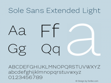Sole Sans Extended Light Version 1.10图片样张