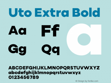 Uto Extra Bold Version 1.000;FEAKit 1.0图片样张