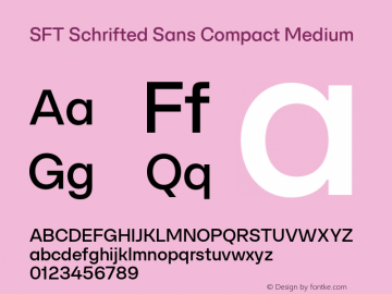 SFT Schrifted Sans Compact Medium Version 1.1图片样张