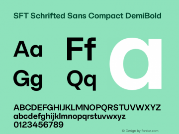 SFT Schrifted Sans Compact DemiBold Version 1.1图片样张