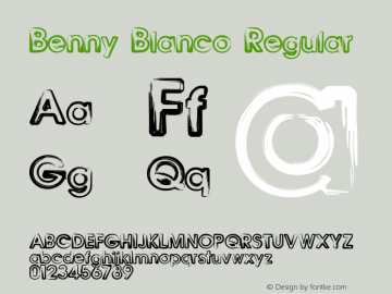 Benny Blanco Regular Version 1.000;PS 001.000;hotconv 1.0.38图片样张