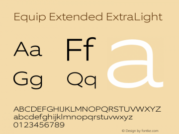 Equip Extended ExtraLight Version 1.000图片样张