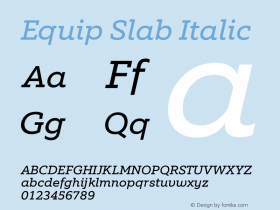 Equip Slab Italic Version 1.000图片样张