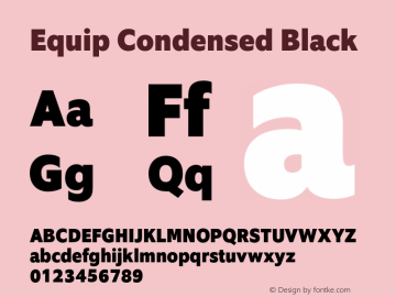Equip Condensed Black Version 1.000图片样张