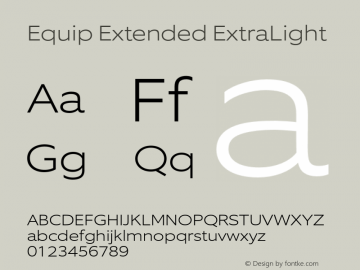 Equip Extended ExtraLight Version 1.000图片样张