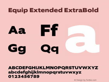Equip Extended ExtraBold Version 1.000图片样张