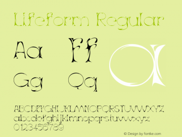 Lifeform Regular Version 1.028;FEAKit 1.0图片样张