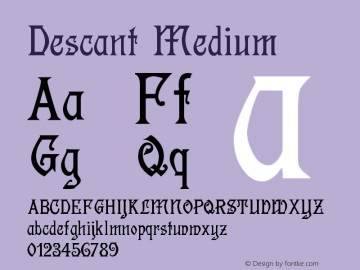 Descant Medium Version 001.000 Font Sample