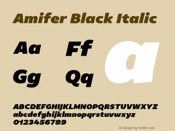 Amifer Black Italic Version 2.000图片样张