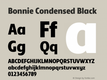 Bonnie Condensed Black Version 1.300图片样张