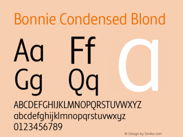 Bonnie Condensed Blond Version 1.300图片样张