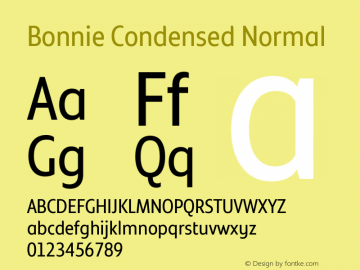 Bonnie Condensed Normal Version 1.300图片样张