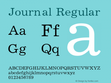 Journal Regular Converted from t:\JRN55___.TF1 by ALLTYPE Font Sample