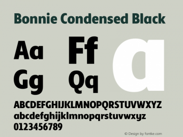 Bonnie Condensed Black Version 1.400图片样张