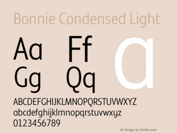 Bonnie Condensed Light Version 1.400图片样张