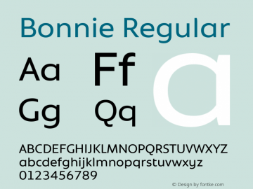 Bonnie Regular Version 1.400图片样张